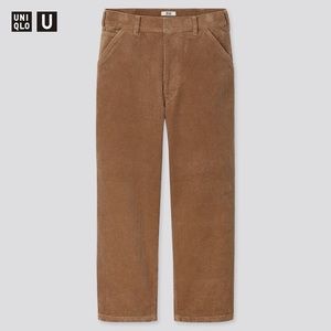 Uniqlo U Wide Fit Brown Corduroy Work Pants